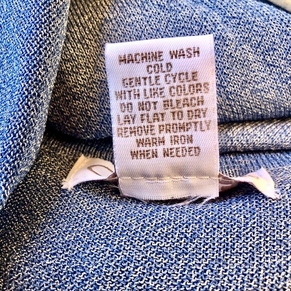 Cherokee Blue Cardigan Sweater & Tank Top Twin Set Vintage Hong Kong - Picture 12 of 14